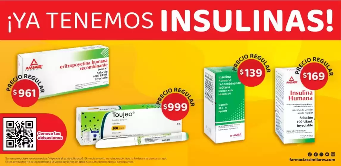 Catálogo Farmacias Similares en Las Rosas | Promos | 2026-05-04T00:00:00.000Z - 2026-07-31T00:00:00.000Z