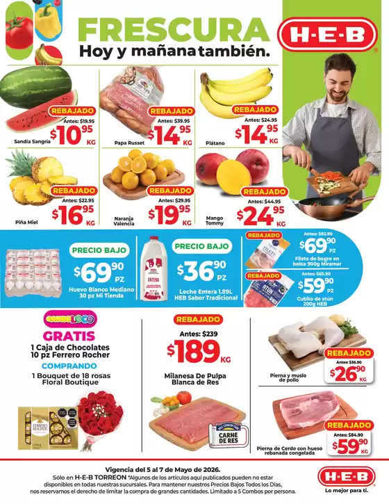 Catálogo HEB | Frescura hoy y mañana también | 2026-05-05T00:00:00.000Z - 2026-05-07T00:00:00.000Z