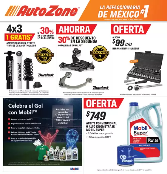 Catálogo AutoZone en Temascalapa | Folleto | 2026-05-05T00:00:00.000Z - 2026-05-09T00:00:00.000Z