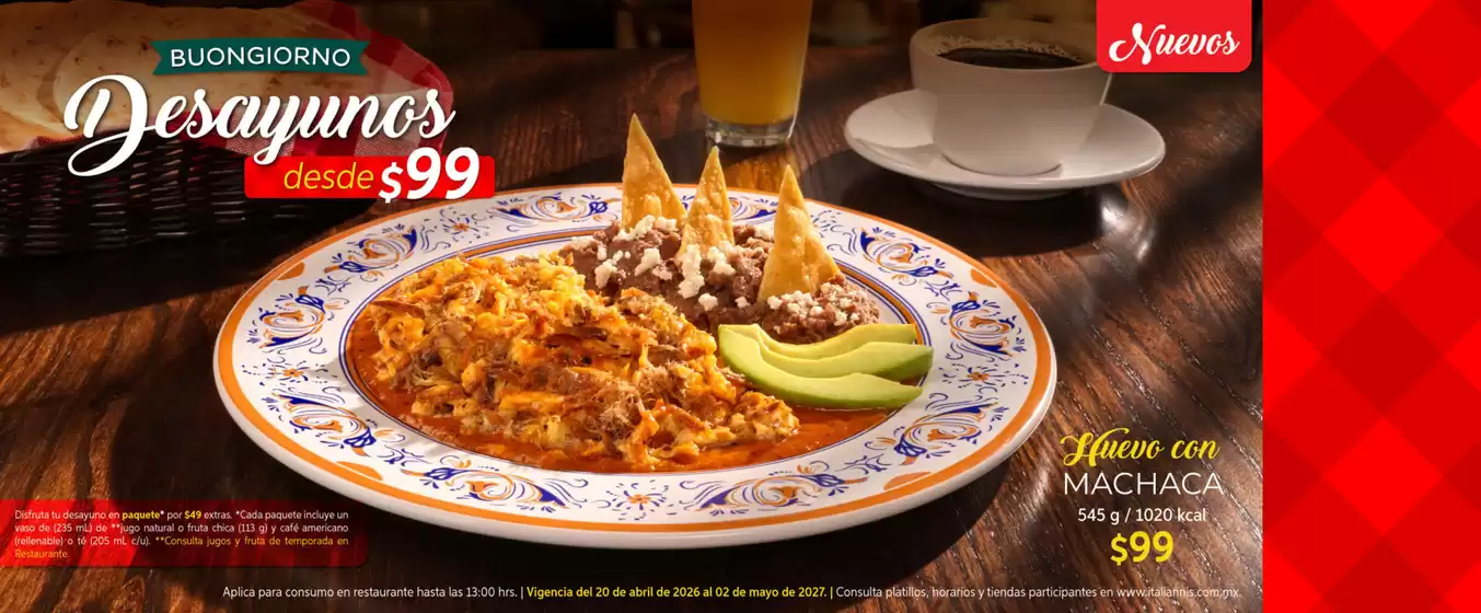 Catálogo Italianni's Pizza | Promos | 2026-05-05T00:00:00.000Z - 2027-05-02T00:00:00.000Z