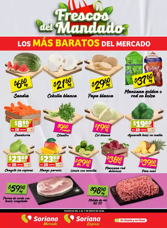 Catálogo Soriana Express en Los Olvera | Nuestras mejores gangas | 2026-05-05T00:00:00.000Z - 2026-05-07T00:00:00.000Z