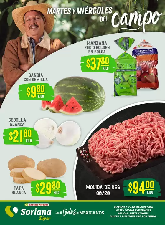 Catálogo Soriana Súper en Los Olvera | Ofertas para cazadores de gangas | 2026-05-05T00:00:00.000Z - 2026-05-06T00:00:00.000Z