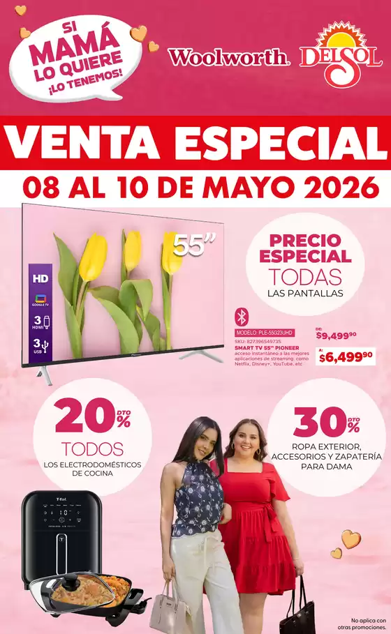 Catálogo Del Sol | Las mejores ofertas para mamá en Tiendas Del Sol y Woolworth | 2026-05-08T00:00:00.000Z - 2026-05-10T00:00:00.000Z