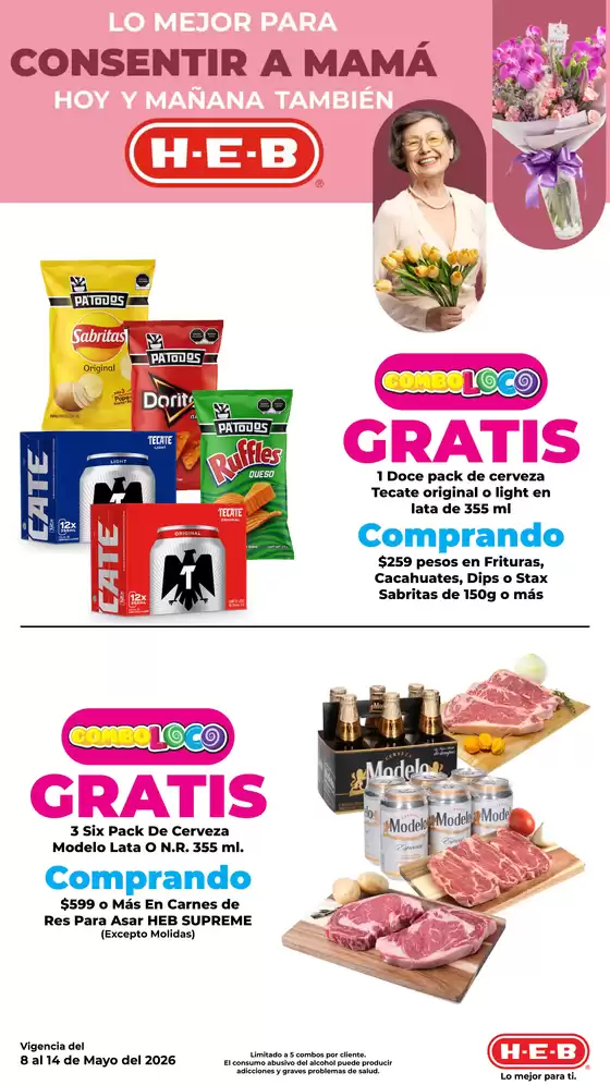 Catálogo HEB | HEB Lo mejor para consentir a mamá | 2026-05-08T00:00:00.000Z - 2026-05-14T00:00:00.000Z