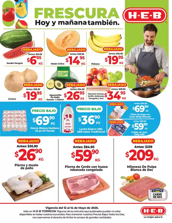Catálogo HEB | Frescura hoy y mañana también | 2026-05-12T00:00:00.000Z - 2026-05-14T00:00:00.000Z