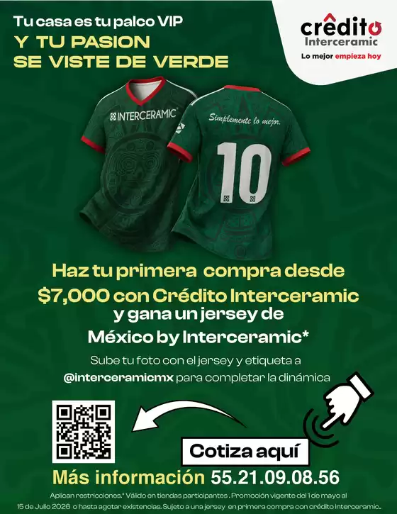 Catálogo Interceramic en Victoria (Guanajuato) | Tu Casa es tu palco VIP, y tu pasión se viste de Verde | 2026-05-01T00:00:00.000Z - 2026-07-15T00:00:00.000Z