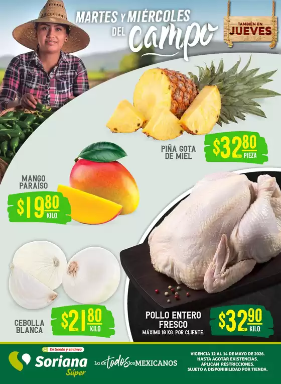 Catálogo Soriana Súper en Chiapa (Colima) | Ofertas principales y descuentos | 2026-05-12T00:00:00.000Z - 2026-05-14T00:00:00.000Z