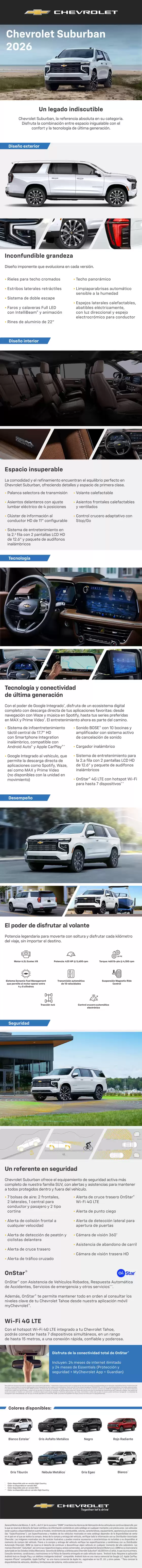 Catálogo Chevrolet en San Jerónimo Chicahualco | Catalogo suburban 2026 | 2026-05-14T00:00:00.000Z - 2026-05-28T00:00:00.000Z