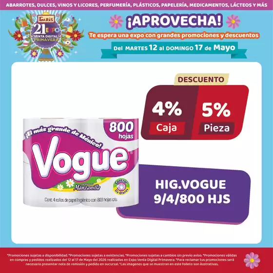 Catálogo Garis en Primero de Mayo (Sinaloa) | Descuentos y promociones | 2026-05-12T00:00:00.000Z - 2026-05-17T00:00:00.000Z