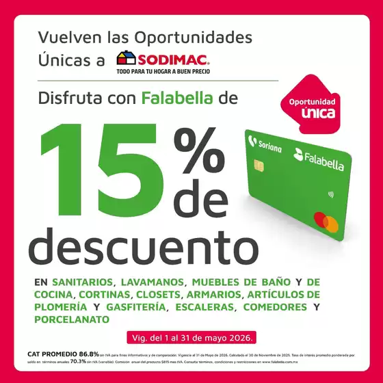 Catálogo Sodimac Constructor en La Guadalupana | Ofertas principales para todos los clientes | 2026-05-01T00:00:00.000Z - 2026-05-31T00:00:00.000Z