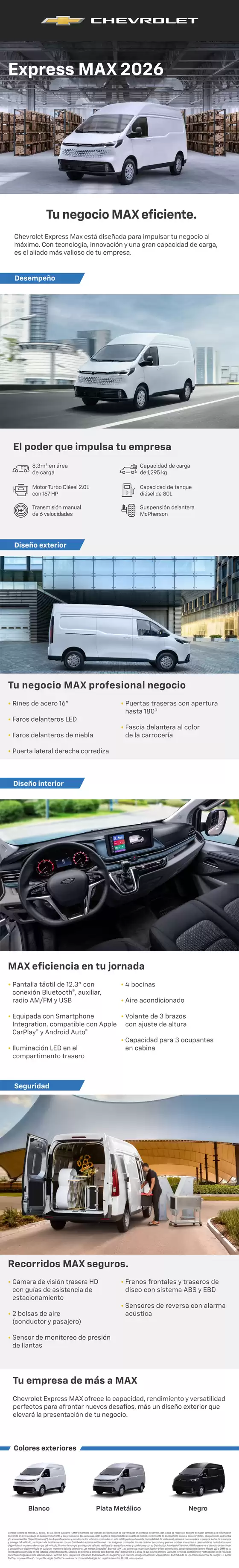 Catálogo Chevrolet en Irapuato | 2026 Express Max Catalogo | 2026-05-15T00:00:00.000Z - 2026-05-29T00:00:00.000Z