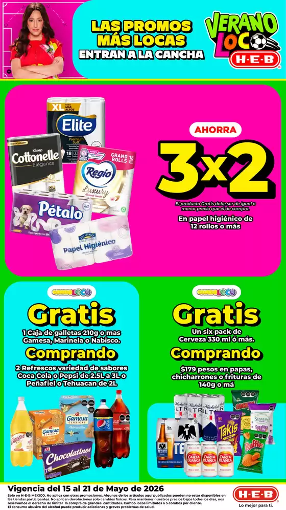 Catálogo HEB en Cancún | Las promos más locas entran a la cancha | 2026-05-15T00:00:00.000Z - 2026-05-21T00:00:00.000Z