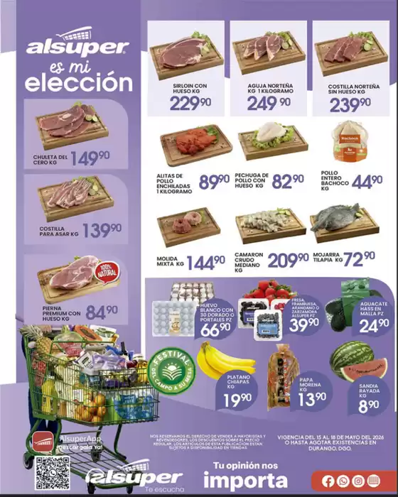 Catálogo Alsuper | Alsuper Durango | 2026-05-15T00:00:00.000Z - 2026-05-18T00:00:00.000Z