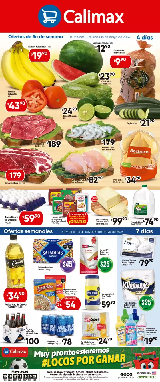 Catálogo Calimax | Ofertas principales para ahorradores | 2026-05-15T00:00:00.000Z - 2026-05-21T00:00:00.000Z