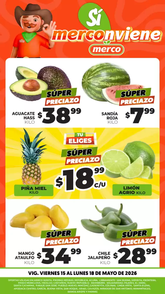 Catálogo Merco | Frutas y Verduras 15 al 18 de Mayo | 2026-05-15T00:00:00.000Z - 2026-05-18T00:00:00.000Z