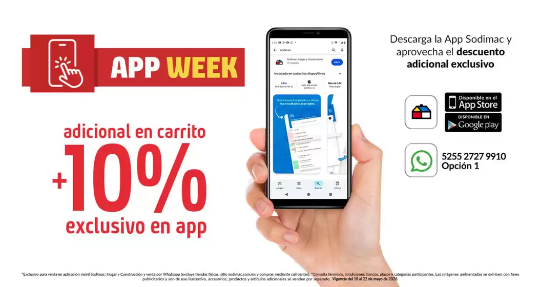 Catálogo Sodimac Homecenter en San Francisco Ocotlán (Ocotlán) | Ofertas para cazadores de gangas | 2026-05-18T00:00:00.000Z - 2026-05-22T00:00:00.000Z