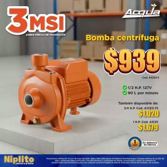 Catálogo Niplito | Gangas exclusivas | 2026-05-16T00:00:00.000Z - 2026-05-31T00:00:00.000Z