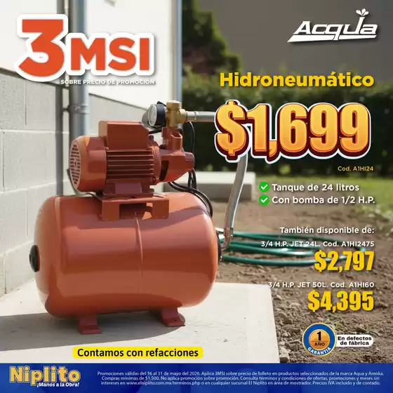 Catálogo Niplito en Torreón | Gran variedad de ofertas | 2026-05-16T00:00:00.000Z - 2026-05-31T00:00:00.000Z