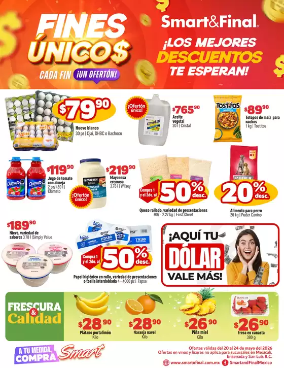 Catálogo Smart & Final en Guadalupe (Nuevo León) | Ofertas Smart Final | 2026-05-21T00:00:00.000Z - 2026-05-24T00:00:00.000Z