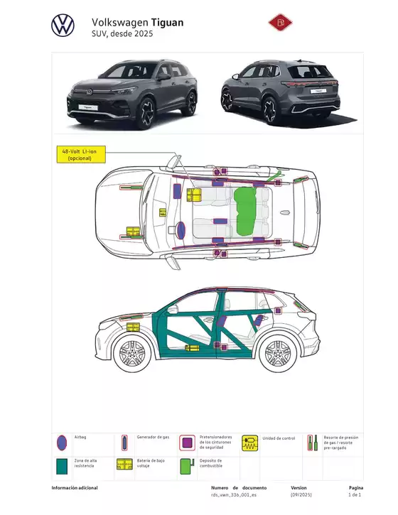 Catálogo Volkswagen | Manual rescate volkswagen tiguan 2025 ES | 2026-05-21T00:00:00.000Z - 2026-06-04T00:00:00.000Z