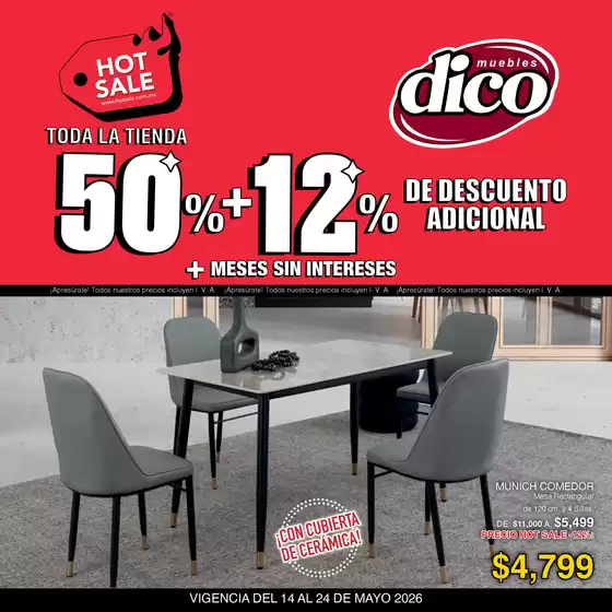 Catálogo Muebles Dico en Veracruz | Muebles Dico Hot Sale Centro Mayo 2026 | 2026-05-14T00:00:00.000Z - 2026-05-24T00:00:00.000Z