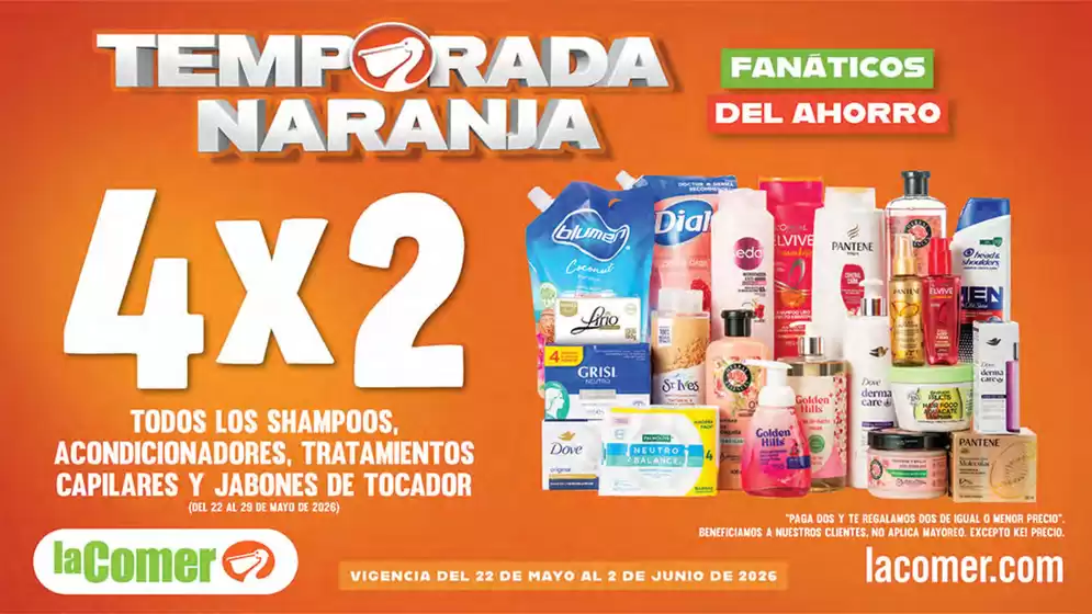 Catálogo La Comer en Lomas del Sur | Temporada Naranja | 2026-05-22T00:00:00.000Z - 2026-06-02T00:00:00.000Z