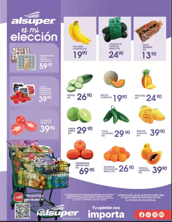 Catálogo Alsuper | Alsuper Zacatecas | 2026-05-22T00:00:00.000Z - 2026-05-25T00:00:00.000Z