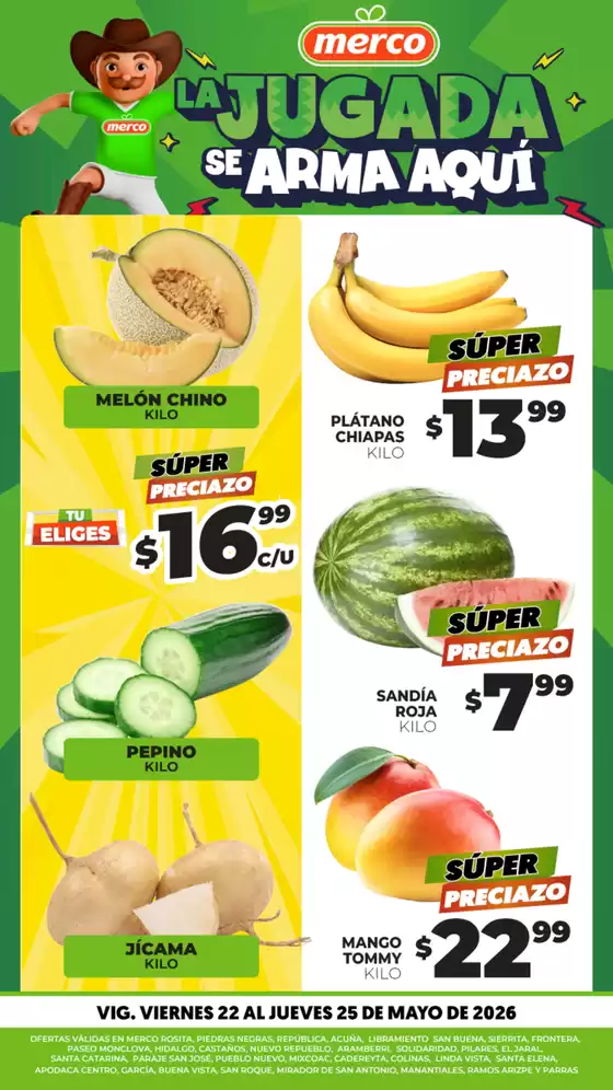 Catálogo Merco | Frutas y Verduras 22 al 25 de Mayo | 2026-05-22T00:00:00.000Z - 2026-05-25T00:00:00.000Z