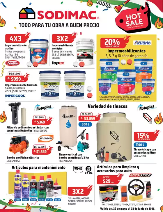 Catálogo Sodimac Constructor | Ofertas y gangas exclusivas | 2026-05-25T00:00:00.000Z - 2026-06-02T00:00:00.000Z