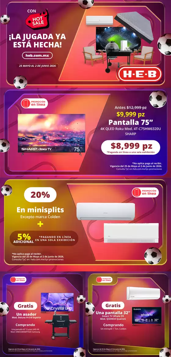 Catálogo HEB | con HOT SALE ¡La jugada ya esta hecha! | 2026-05-25T00:00:00.000Z - 2026-06-02T00:00:00.000Z