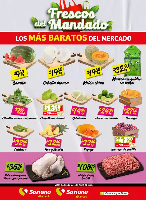 Catálogo Soriana Mercado | Descubre ofertas atractivas | 2026-05-26T00:00:00.000Z - 2026-05-28T00:00:00.000Z