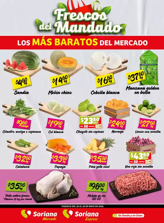 Catálogo Soriana Mercado | Ofertas principales y descuentos | 2026-05-26T00:00:00.000Z - 2026-05-28T00:00:00.000Z