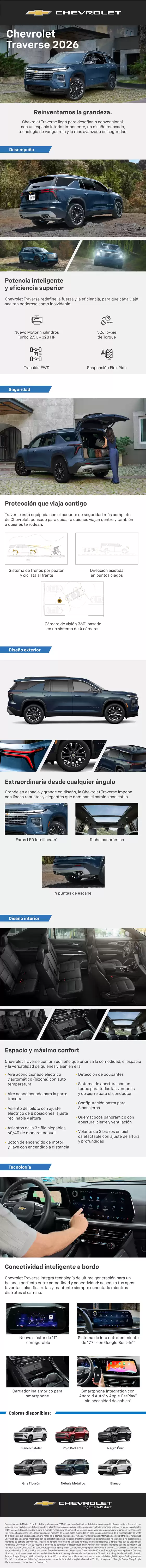 Catálogo Chevrolet en Rincón de Tamayo | Catalogo Traverse 2026 | 2026-05-27T00:00:00.000Z - 2026-06-10T00:00:00.000Z