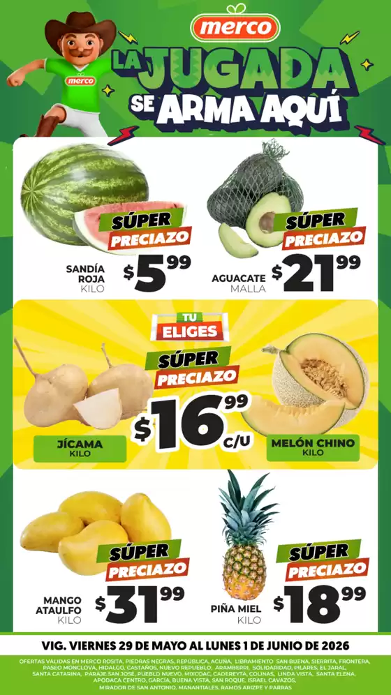 Catálogo Merco | Frutas y Verduras 29 de Mayo al 1 de Junio | 2026-05-29T00:00:00.000Z - 2026-06-01T00:00:00.000Z