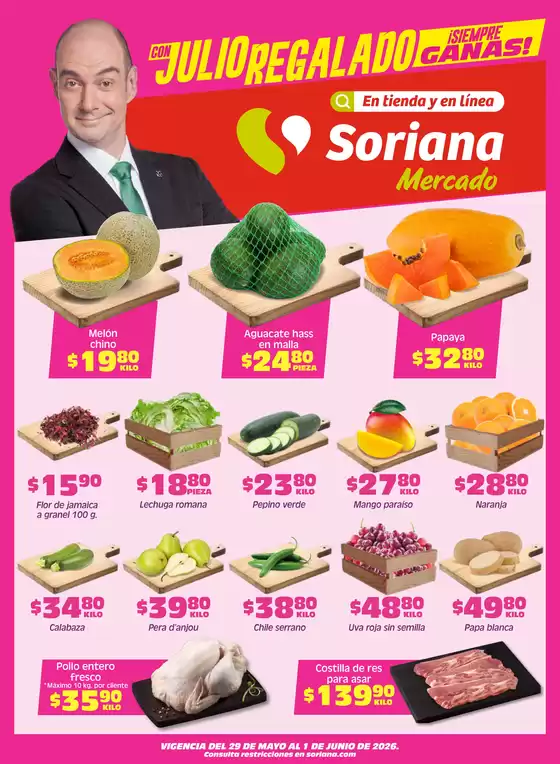 Catálogo Soriana Mercado | Nuestras mejores gangas | 2026-05-29T00:00:00.000Z - 2026-06-01T00:00:00.000Z
