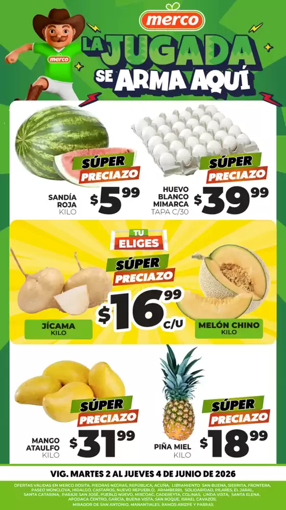 Catálogo Merco en Mexquitic de Carmona | Frutas y Verduras 2 al 4 de Junio | 2026-06-02T00:00:00.000Z - 2026-06-04T00:00:00.000Z