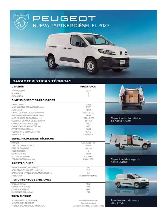 Catálogo Peugeot en Cuautitlán | Peugeot Partner hdi fl 2027 | 2026-06-03T00:00:00.000Z - 2026-06-17T00:00:00.000Z