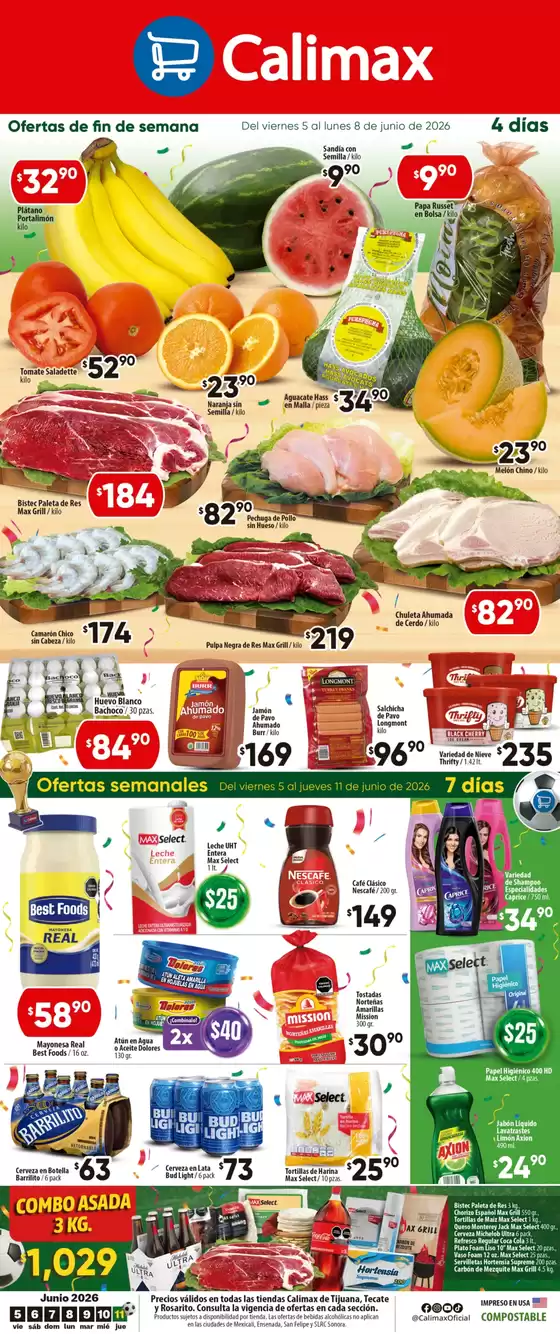 Catálogo Calimax en San Andrés Huayápam | Ofertas Calimax | 2026-06-05T00:00:00.000Z - 2026-06-11T00:00:00.000Z