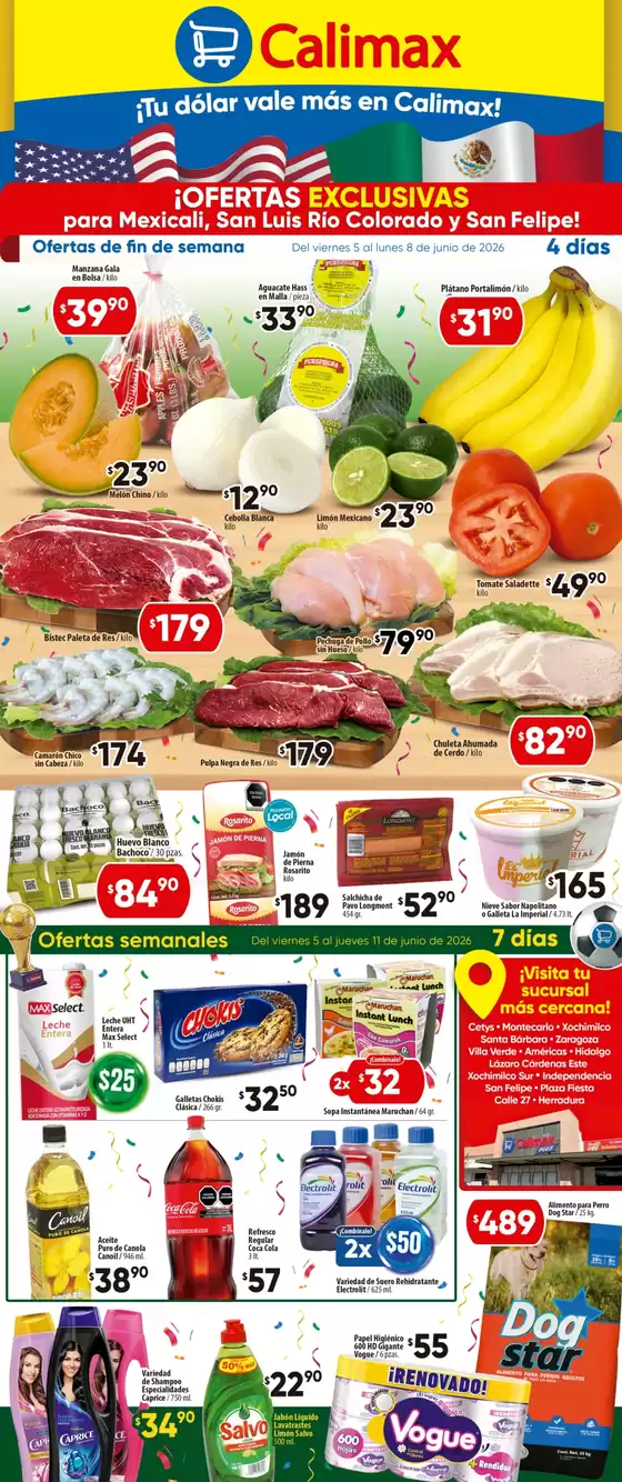 Catálogo Calimax en San Andrés Huayápam | Ofertas especiales atractivas para todos | 2026-06-05T00:00:00.000Z - 2026-06-11T00:00:00.000Z