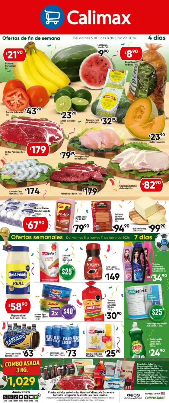 Catálogo Calimax en San Andrés Huayápam | Ofertas especiales para ti | 2026-06-05T00:00:00.000Z - 2026-06-11T00:00:00.000Z