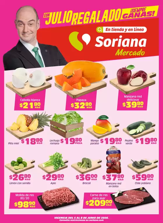 Catálogo Soriana Mercado en San Andrés Huayápam | Gangas y ofertas actuales | 2026-06-05T00:00:00.000Z - 2026-06-08T00:00:00.000Z