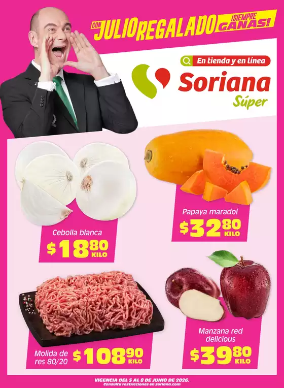 Catálogo Soriana Súper en Coatzacoalcos | Ofertas principales para ahorradores | 2026-06-05T00:00:00.000Z - 2026-06-08T00:00:00.000Z