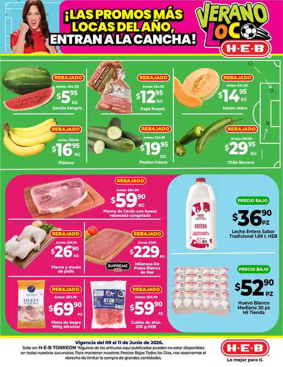 Catálogo HEB | Verano Loco H-E-B Las promos más locas entran a la cancha | 2026-06-09T00:00:00.000Z - 2026-06-11T00:00:00.000Z
