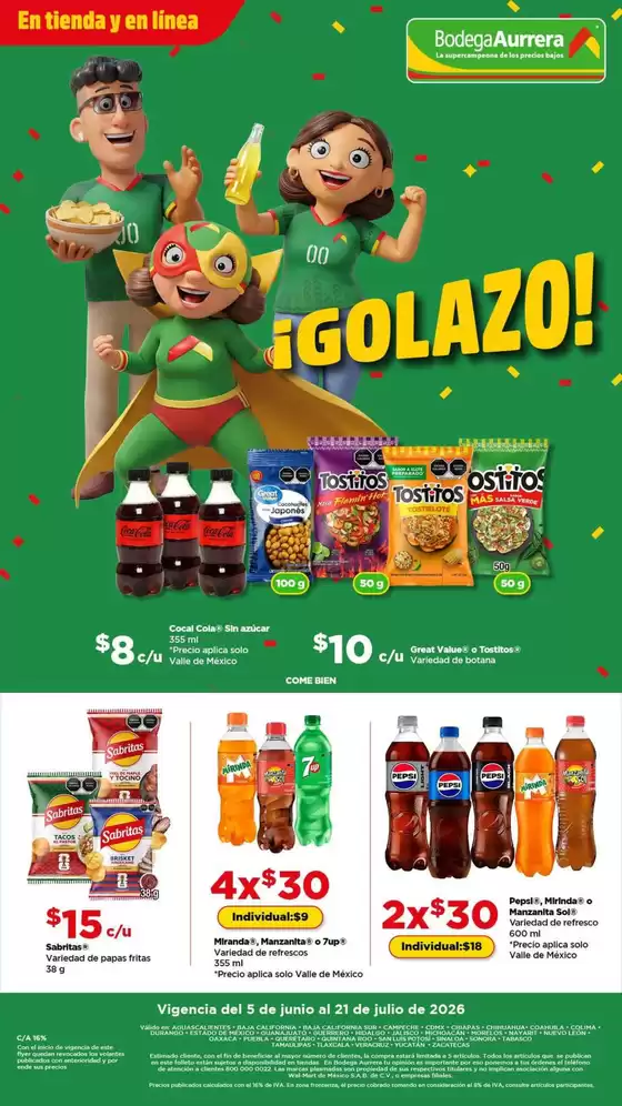 Catálogo Bodega Aurrera en General Escobedo | Ofertas Bodega Aurrera | 2026-06-05T00:00:00.000Z - 2026-07-21T00:00:00.000Z