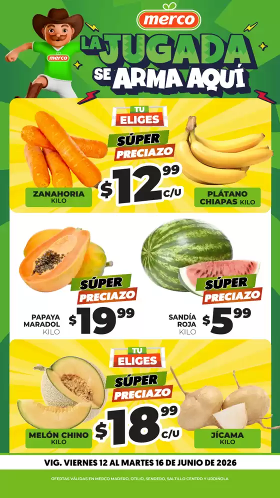 Catálogo Merco | Frutas y Verduras 12 al 16 de Junio ENFOQUE | 2026-06-12T00:00:00.000Z - 2026-06-16T00:00:00.000Z