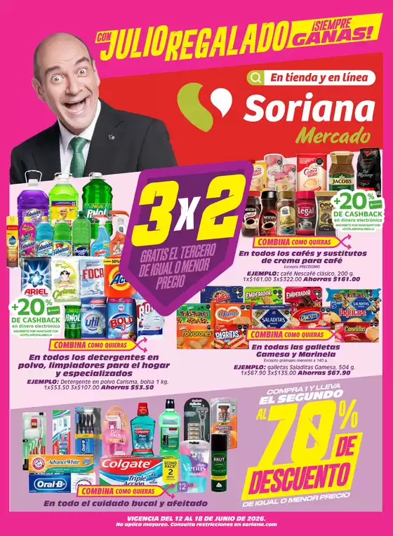 Catálogo Soriana Mercado en San Miguel Cerezo (El Cerezo) | Ofertas principales y descuentos | 2026-06-12T00:00:00.000Z - 2026-06-18T00:00:00.000Z