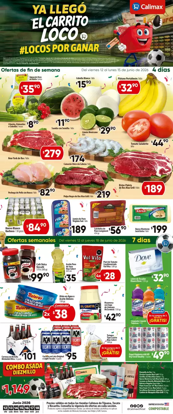 Catálogo Calimax en Kanasín | Ofertas Calimax | 2026-06-15T00:00:00.000Z - 2026-06-18T00:00:00.000Z
