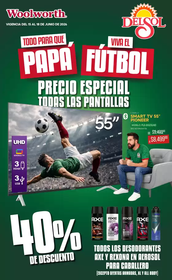 Catálogo Del Sol | Todo para que Papá viva el fútbol - Padres 2 2026 | 2026-06-15T00:00:00.000Z - 2026-06-18T00:00:00.000Z