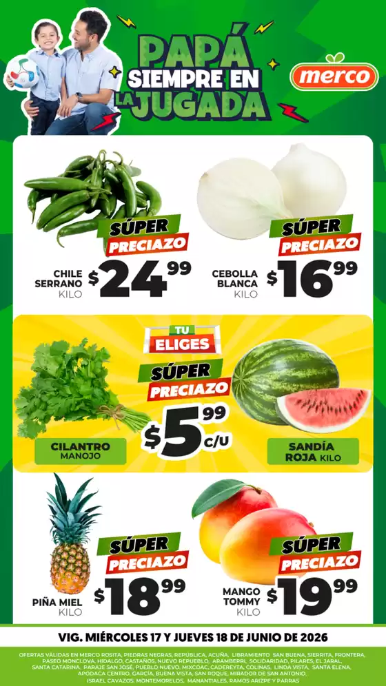 Catálogo Merco | Frutas y Verduras 17 y 18 de Junio | 2026-06-17T00:00:00.000Z - 2026-06-18T00:00:00.000Z