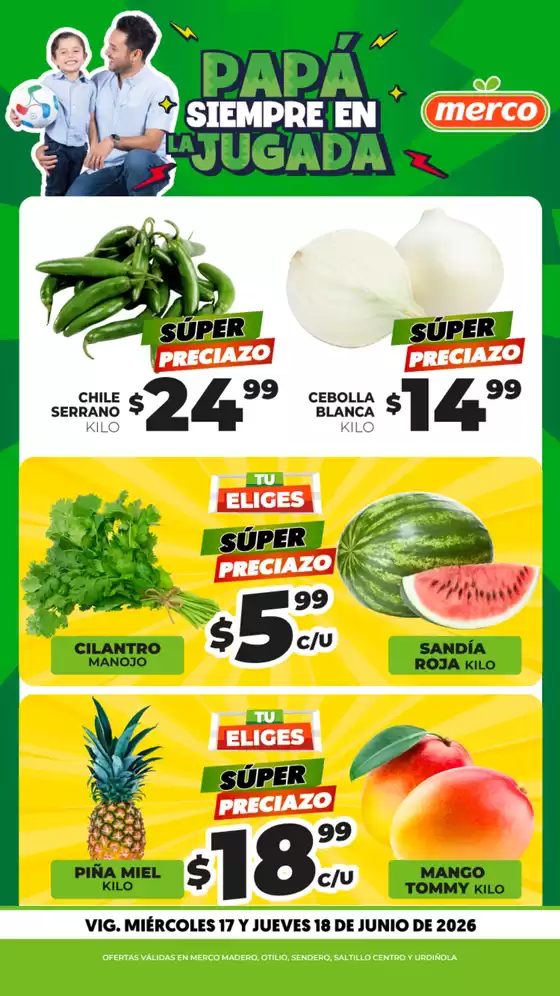 Catálogo Merco | Frutas y Verduras 17 y 18 de Junio ENFOQUE | 2026-06-17T00:00:00.000Z - 2026-06-18T00:00:00.000Z